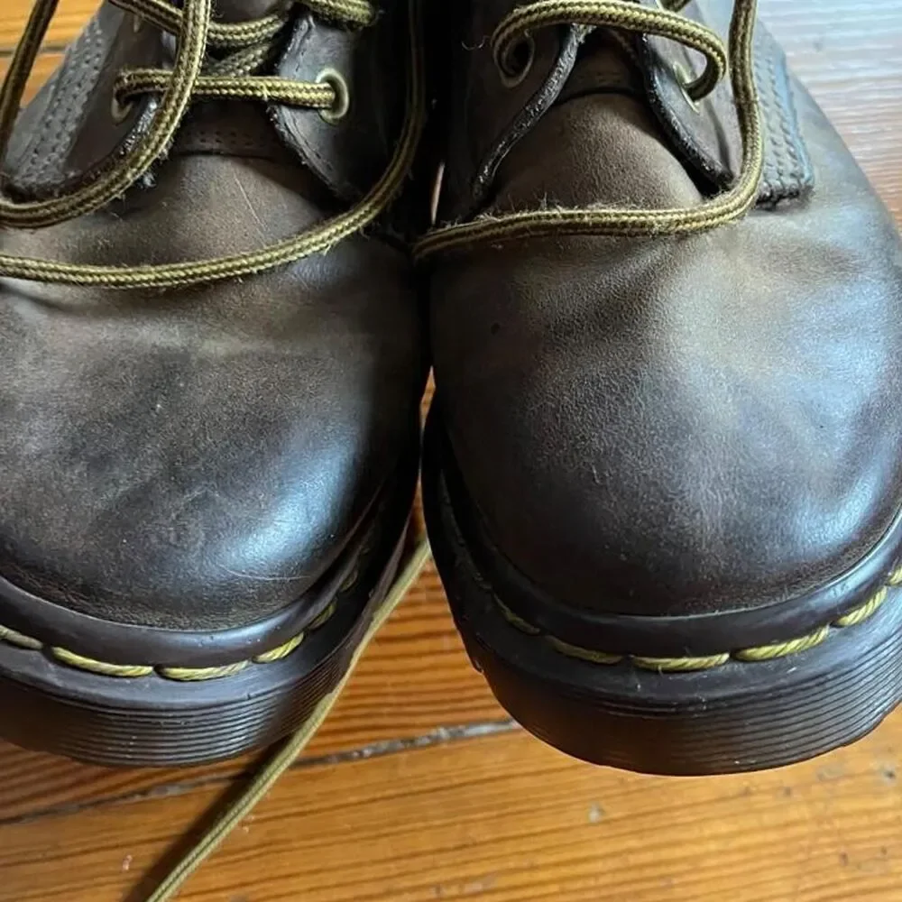 Dr-martens Men's Brown and Tan Boots